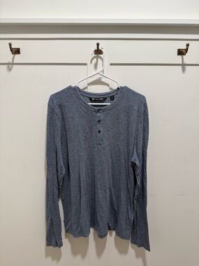 Travis Mathew Men's Long Sleeve Henley - Heather Gray